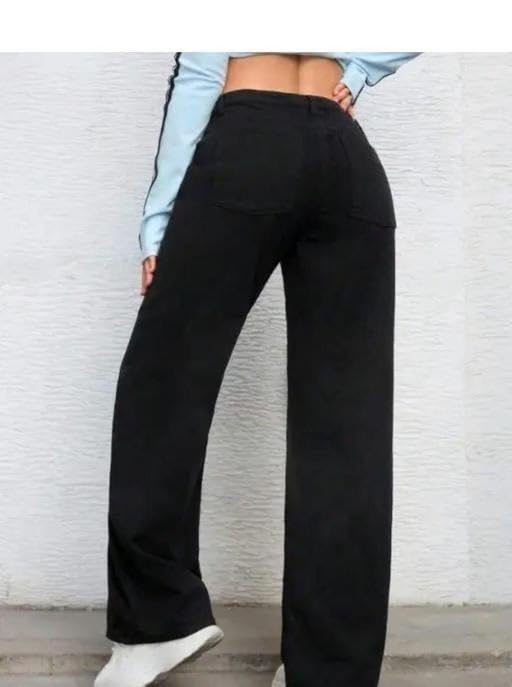 Image of Rajeev Enterprise' Everyday Cotton Straight Fit Jeans for Women Girls Single Button Comfortable Use