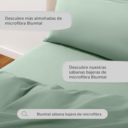 Miniatura 7 de Blumtal Juego De Funda Nordica Cama De 150 - Microfibra Juego De Funda Edredon 220 X 240 Y 2 Fundas De Almohada 70x40, Certificado Oeko-Tex, Muy Suave Y Transpirable - Verde Claro