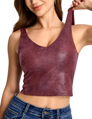 Image of THE GYM PEOPLE Womens' Sports Bra Longline Wirefree Padded with Medium Support