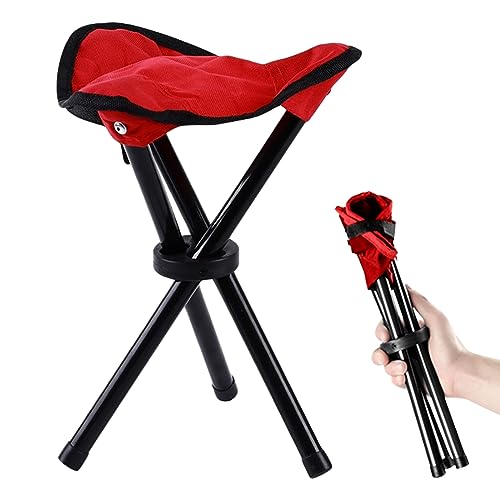 HZSZJMN Folding Camping Chair Tripod Stool Lightweight Portable 3 Legged Canvas Chair