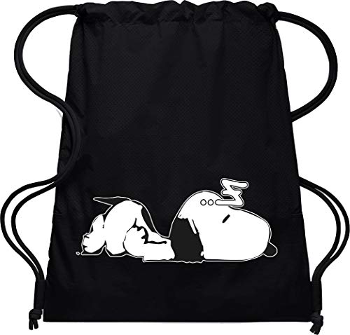 Camisetas EGB Bolsa Mochila Snoopy ochenteras 80  Retro  Negro