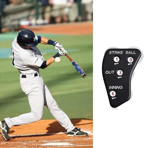 WAGHAVEN 2Pcs Baseball Umpire Indicator, 4 Wheel Baseball Umpire Clicker Baseballs Counter Clicker, for Innings Scorekeeper Recording Outs Innings Balls Softball Referee Equipment (1)