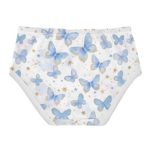Wusikd Butterflies Girls' Underwear Cotton Stars Girls Briefs Soft Toddler Underwear 2T2