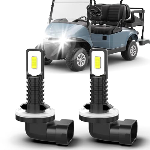 Shyfrult 881/894/896 Fog light bulbs Fit For Golf Cart EZGO, Club Car DS & Precedent, 300% Brighter 12000 Lumens 6500K White， Plug and play(Pack of 2)