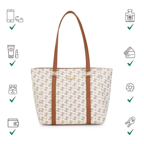 Image of Lavie Women's Mono LL Veronica Tote Bag for Women | Tote Handbag for Work | Ladies purse | Stylish Shoulder Bag | Gift for Women