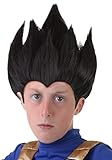 Fun Costumes Kid's Dragon Ball Z Vegeta Costume Wig Accessory | Black Spikey Hairstyle for Anime Cosplay ST