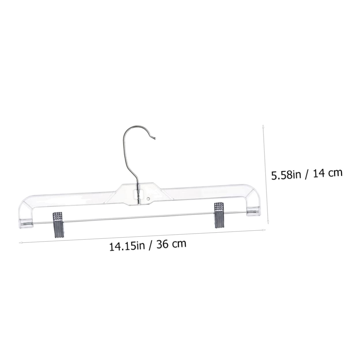 HOOTNEE 4Pcs Versatile Pants Hangers with Clips Plastic Closet Rack for Organizing Pants Jeans Shorts Dresses Space Saving Design for Efficient Closet Storage