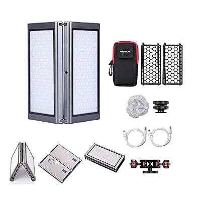 Falcon Eyes F7 Fold 24W RGB On Camera Video Light, Support Magnetic Attraction, Color Picker Functions, App Control