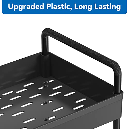 2 Pack 4 Tier Slim Storage Cart, Bathroom Organizer Laundry Room Organization Mobile Shelving Unit Slide Out Utility Rolling Rack With Wheels For Kitchen Garage Office Small Apartment Narrow Space #TOP6