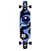 Playshion 39 Inch Drop Through Freestyle Longboard Skateboard Cruiser Blue Tear