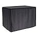 Friends Forever Metal Dog Crate Cover 30 inch w/Light Blocking Protective Curtain, Dog Cage Cover w/Roller Shades, Machine Washable, Trucker Black