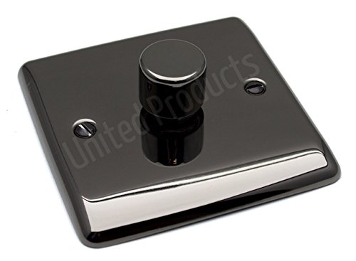 Black Nickel 1 Gang 400w Dimmer Switch - Definition Range D22BN