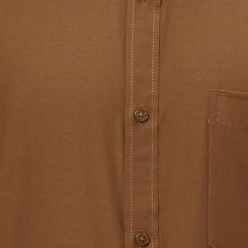 Image of Park Avenue Men Slim Fit Solid Pattern Cotton Blend Semi Cutaway Collar Full Sleeve Formal Shirt