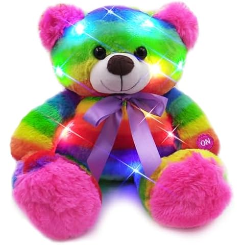 The Noodley Rainbow Light Up Teddy Bear Cover