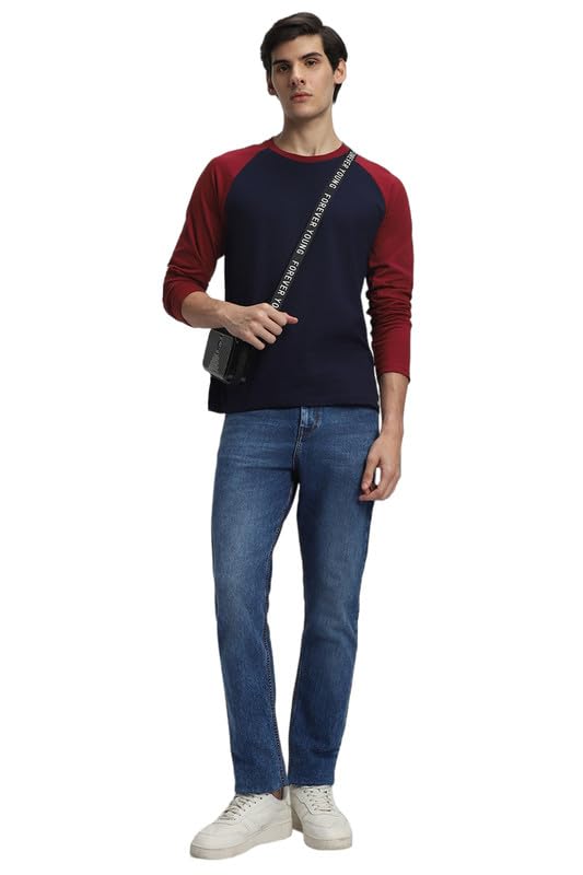 Image of Dennis Lingo Men's Cotton Crew Neck Tshirt, Regular Fit Long Sleeve