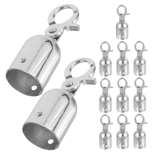 Accessoires pour ceintures d'isolation : embouts de corde avec crochet en zinc SHINEOFI 12 pièces