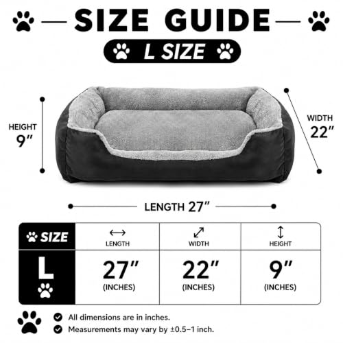 Image of SITSNOOZE Reversible Orthopedic Donut Dog Bed Large Size for Pets 10 to 20 kg Washable Cotton Sofa for Labrador, German Shepherd and Golden Retriever (Black, L)