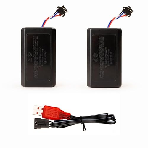 Cecicebb 7.4V 500mAh LiPo Battery for Water Gun (2 Pack)