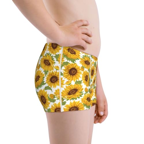 Boys' Cotton Boxer Brief Soft Underwear-Sunflowers2