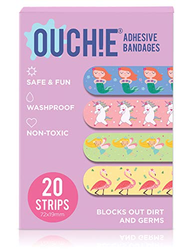 Image of Ouchie Non-Toxic Printed Bandages Double Combo (40 Pack) - Space Blue & Lavender