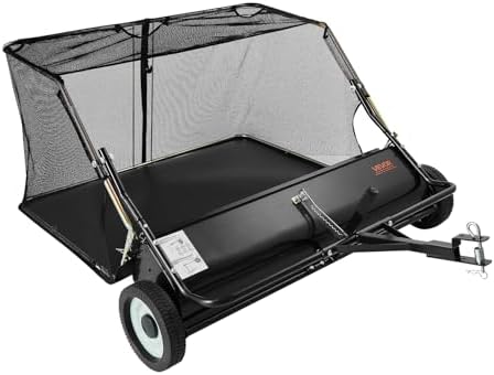 48 Lawn Sweeper – Which One Will Transform Your Yard Work? 5 VEVOR Tow Behind Lawn Sweeper, 48 in Pull Behind Yard Sweeper, 26 cu. ft Hopper Bag Capacity, Leaf & Grass Collector with Dumping Rope, Adjustable Sweeping Height, Garden Sweepers for Lawn Farm