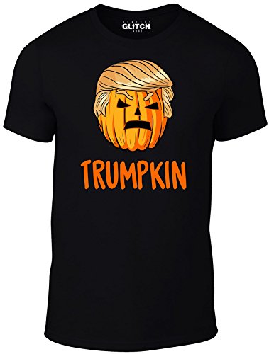 Reality Glitch Halloween Trumpkin Men's T-Shirt - Inspired by Donald Trump (L, Black)