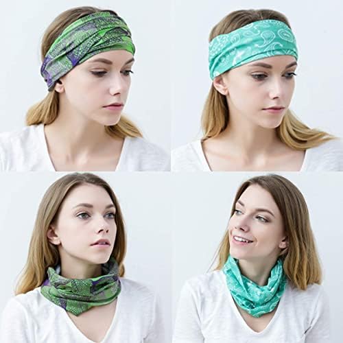 Toes Home Outdoor Magic Headband Elastic Seamless Bandana Scarf UV Resistence Sport Headwear Boho Series for Yoga Hiking Riding Motorcycling