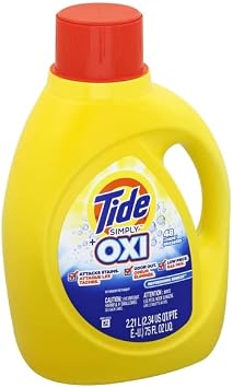 Tide Tide Simply Plus Oxi Liquid Laundry Detergent, Refreshing Breeze, 75 oz., 48 loads, 75 Fl oz