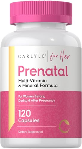 Carlyle Prenatal Vitamins for Women | 120 Capsules | Multivitamin and Mineral Formula with Folic Acid | Non-GMO and Gluten Free Supplement | for Her