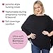 Bamboobies Nursing Cover for Breastfeeding - Ultra-soft, Lightweight - Multi-use - One Size, Black Poncho.