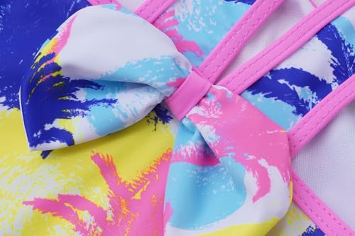 Image of Akokvlar Girl One Piece Swimsuit with Skirt Bathing Suit Swimwear 3-16Y