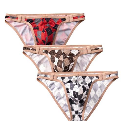 Mens briefs underwear Men's sexy panties Bulge with pouch U Convex Middle waist Adjustable quick-dry fashion lingerie Pack