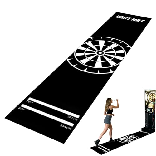 Tapis de fléchettes de protection contre les impacts avec ligne de lancer antidérapante portable
