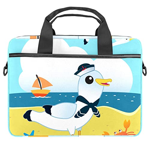 Sac à bandoulière pour ordinateur 13 à 14.5 pouces à motif mouette
