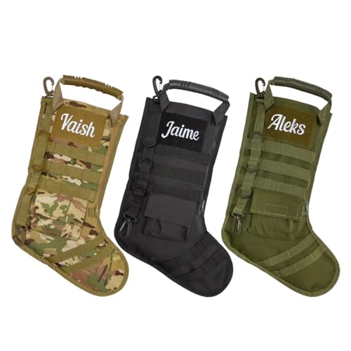 Bas de Noël personnalisé nom tactique 1 pièce pompier armée