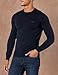 Lacoste Men's Merino Wool Crew Neck Sweater, Navy Blue, X-Large
