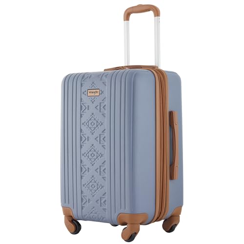 Image of Wrangler 22 inch and 18 inch Heartland 2-Piece Carry-On Luggage Set, Vintage Indigo