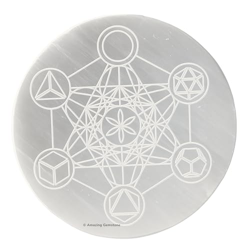 Amazing Gemstone Selenite Crystal Charging Plate for Crystals and Healing