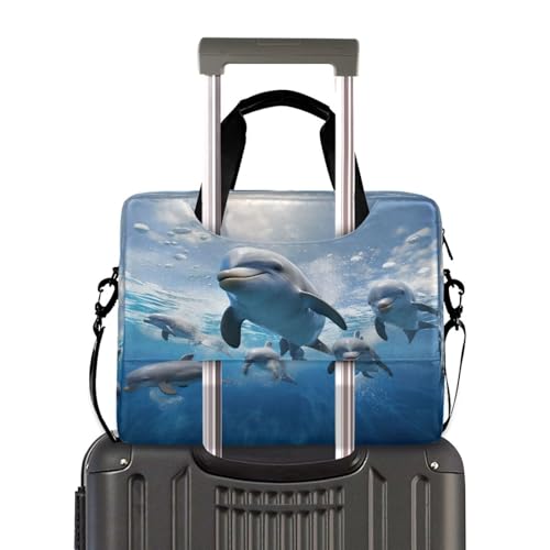 Bolso para laptop ALAZA dolphin ocean 15.7x11.8x3 in miniatura 3