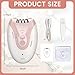 Epilator for Women – Pink Rechargeable Hair Removal Device with LED Light & 2-Speed Settings – Removes Hair as Short as 2mm – Portable for Face, Arms, Legs & Bikini Line