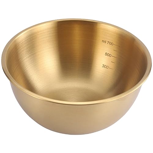 Tazón de Acero Inoxidable IMIKEYA 1200ml Dorado miniatura 1