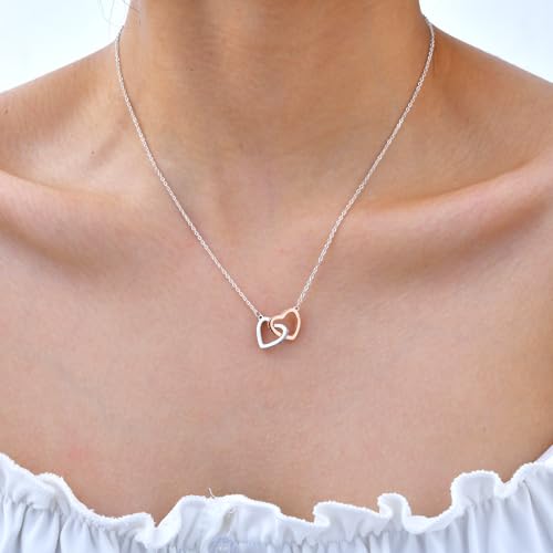 Necklaces for Daughter Gift from Mom Dad - S925 Sterling Silver Love Heart Pendant Necklace Rose Gold Plated with Message Card Jewelry To My Daughter Necklace Gift for Birthday Christmas Graduation — view 4