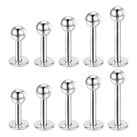 Besyvin Stainless Steel Lip and Cartilage Studs Cover