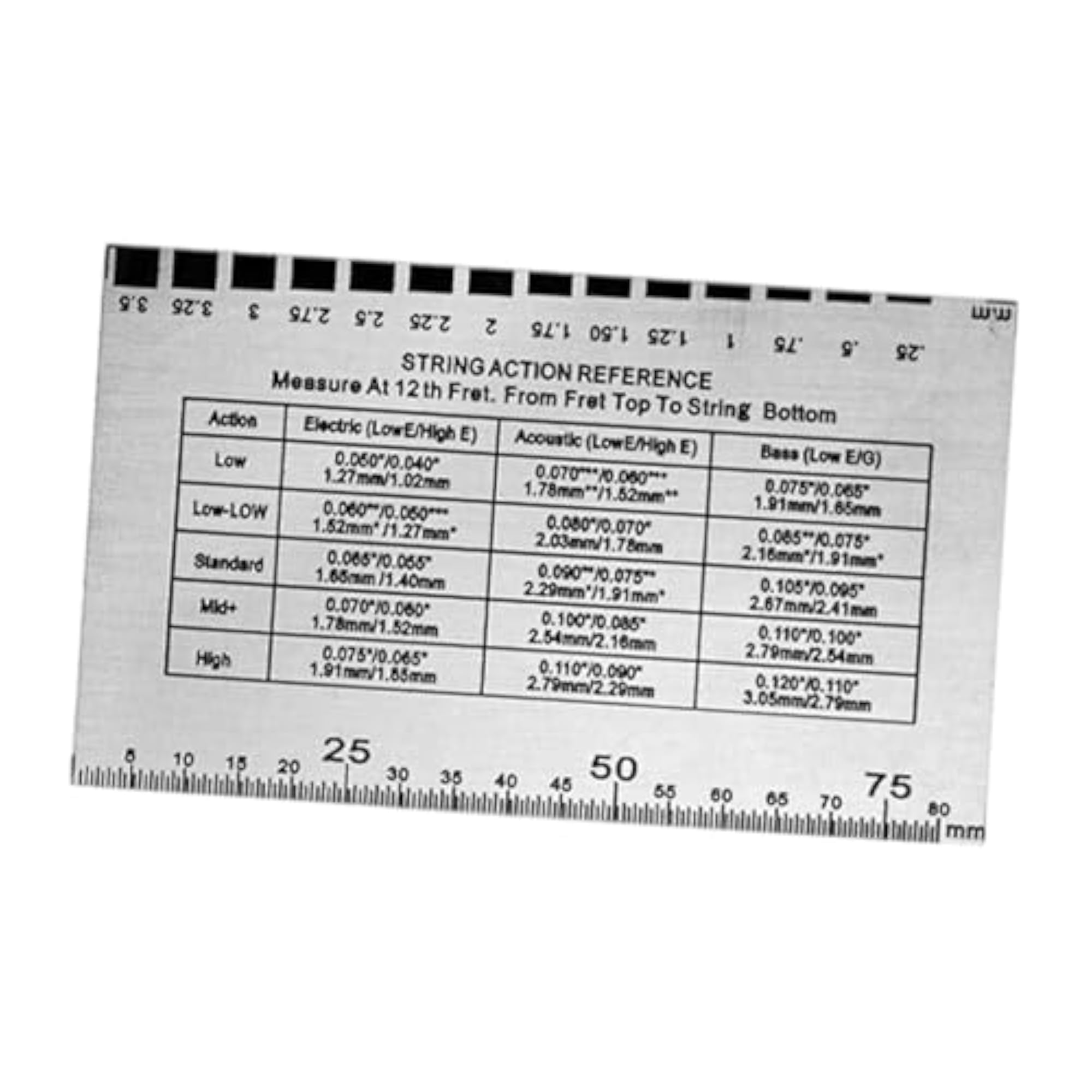 String Action Setup Accessory String Height Ruler