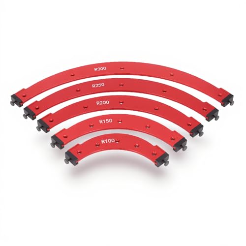 Radius-Frässchablonen-Set, R100 R150 R200 R250 R300, Eckradius-Frässchablonen aus Aluminiumlegierung für Holzbearbeitung