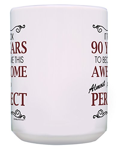 90Th Birthday Gifts For All 90 Years Awesome 90Th Birthday Mug Gift 15-Oz Coffee Mug Tea Cup White #TOP2