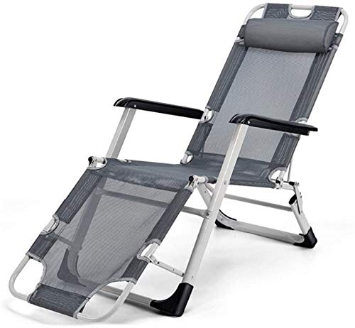 Chaises de camping légères gris et lit simple pliant pour extérieur