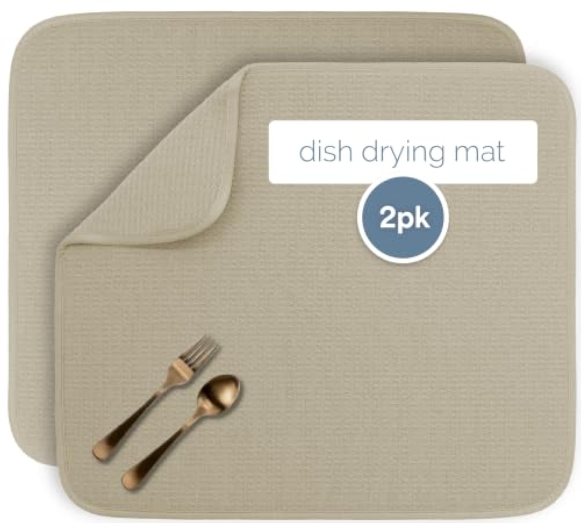 Highly Absorbent Microfiber Kitchen Counter Mat Value Pack