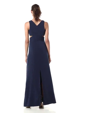 Amazon.com: laundry BY SHELLI SEGAL Women's Deep V Neck with Side Cuts Gown, Eclipse, 12 : Clothing, Shoes & Jewelry Amazon.com: laundry BY SHELLI SEGAL Women's Deep V Neck with Side Cuts Gown, Eclipse, 12 : Clothing, Shoes & Jewelry