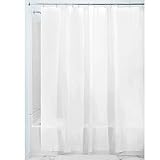 InterDesign Mildew-Free PEVA 3 Gauge Shower Liner, X-Long 72 x 96, White